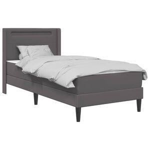 vidaXL Rama ł&oacute;żka z materacem Szary 90 x 190 cm Ekosk&oacute;ra
