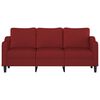 vidaXL Sofa 3-osobowa, winna czerwień, 180 cm,tapicerowana tkaniną