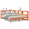 vidaXL Łóżko z regałem, bez materaca, woskowy brąz, 140x190cm, sosnowe