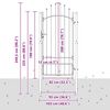 vidaXL Brama ogrodowa Z blokadą Szary 100 x 200 cm Stal