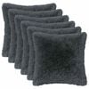 vidaXL Poduszka z poduszką HEERLEN 6 szt. antracytowy Fleece PV