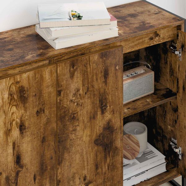 vidaXL Szafka boczna Dąb dymny 96,5 x 30 x 75 cm