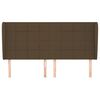vidaXL Zagł&oacute;wek uszak, ciemnobrązowy, 163x23x118/128 cm, tkanina