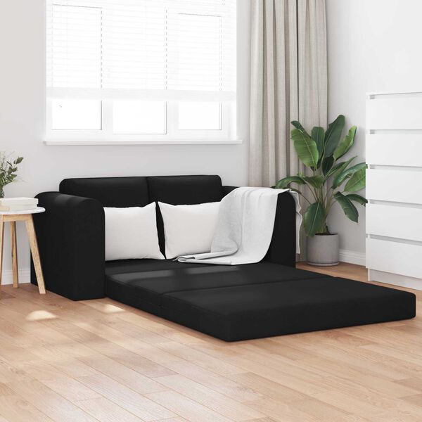 vidaXL Sofa Bed 60cm Czarny tkanina