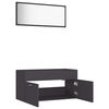 vidaXL 2-cz. zestaw mebli łazienkowych, szary, materiał drewnopochodny