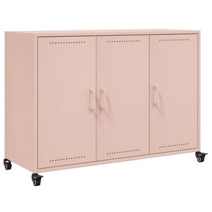 vidaXL Szafka, r&oacute;żowa, 100,5x39x72 cm, stal