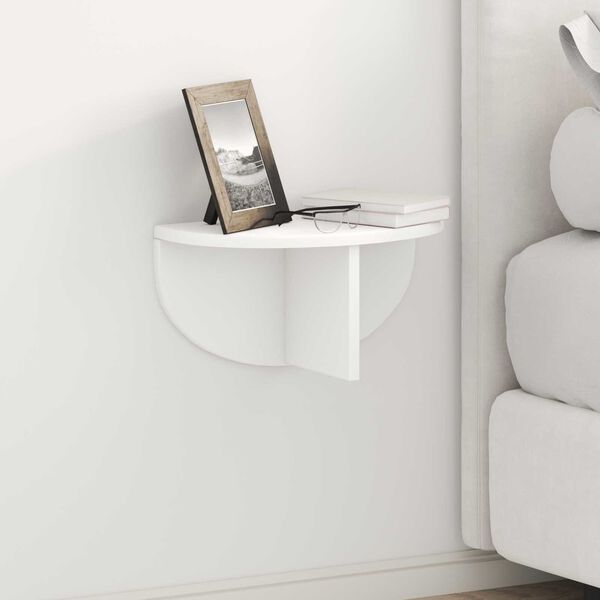 vidaXL P&oacute;łka ścienna Biały 38 x 19 x 19 cm Materiał drewnopochodny