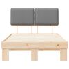 vidaXL Ramka ł&oacute;żka z tapicerowanym wezgłowiem Jasnoszary 120 x 200 cm