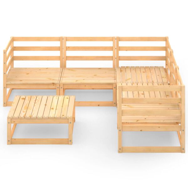 vidaXL 6-cz. zestaw mebli wypoczynkowych do ogrodu, drewno sosnowe