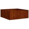 vidaXL Doniczka Rusty 80x80x30 cm Stal nierdzewna