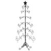 vidaXL Metalowa choinka świąteczna, do dekoracji, czarna, 215 cm