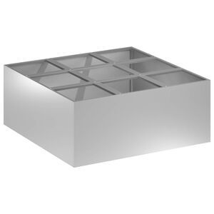 vidaXL Doniczka ogrodowa srebrny 100 x 100 x 50 cm Stal ocynkowana