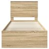 vidaXL Ramka ł&oacute;żka Dąb Sonoma 90 x 190 cm Lite drewno sosnowe