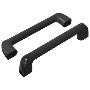 vidaXL Uchwyt Gładki 2 szt. Czarny 380 x 34 x 85 mm Aluminium i PP