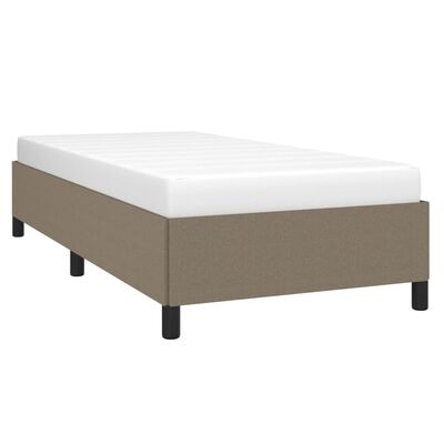 vidaXL Rama łóżka, kolor taupe, 90x190 cm, tapicerowana tkaniną