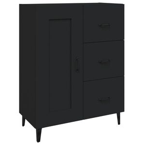 vidaXL Szafka, czarna, 69,5x34x90 cm, materiał drewnopochodny