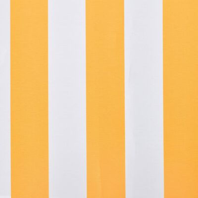 vidaXL Tkanina do markizy, pomarańczowo-biała, 350 x 250 cm