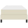 vidaXL Ramka ł&oacute;żka z materacem Kremowy 80 x 200 cm tkanina