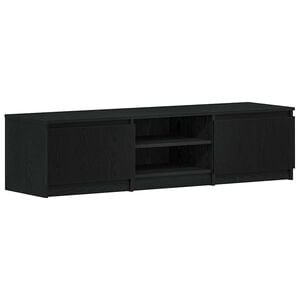 vidaXL Szafka RTV Czarny Dąb 140x40x36 cm Drewno klejone