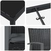 vidaXL Zestaw do jadalni w ogrodzie 7 pcs Czarny i szary Rattan PE