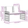 vidaXL Ławka ogrodowa Gładki Naturalny i Kremowy 116 x 55 x 82 cm