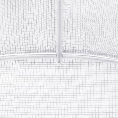 vidaXL Szklarnia ze stalową ramą, biała, 24 m², 6x4x2 m