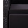 vidaXL 11-cz. zestaw mebli do ogrodu, z poduszkami, czarny rattan PE