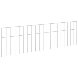 vidaXL Panel ogrodzeniowy 12 szt. 100 x 30 cm Stal ocynkowana srebrny