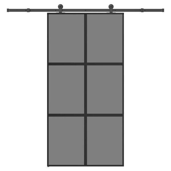 vidaXL Drzwi przesuwne z zestawem okuć Szkło hartowane i aluminium