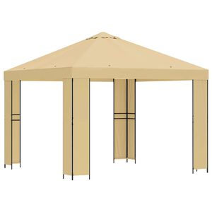 vidaXL Altana 3 x 3 m kremowy Poliester i Stal 190 gsm