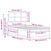 vidaXL Ramka ł&oacute;żka z tapicerowanym wezgłowiem Jasnoszary 75 x 190 cm