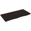 vidaXL Blat do łazienki, ciemnobrązowy, 100x50x(2-4) cm, lite drewno