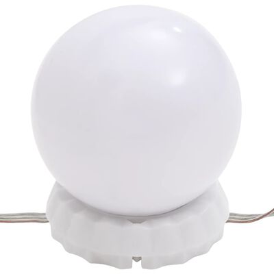 vidaXL Lampki na lustro, 8 ciepłych i zimnych białych żarówek LED