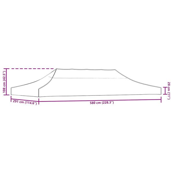 vidaXL Dach namiotu imprezowego, 3 x 6 m, niebieski