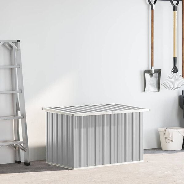 vidaXL Skrzynia ogrodowa do przechowywania, szara, 109x67x65 cm