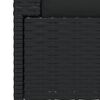 vidaXL 2-osobowa sofa z poduszkami, czarna, polirattan