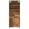 vidaXL Highboard z szufladą Stare drewno 69,5 x 34 x 180 cm