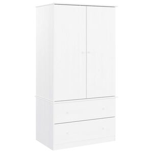 vidaXL Szafa ALTA, biała, 90x55x170 cm, lite drewno sosnowe