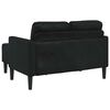 vidaXL Sofa 2-osobowa z szezlongiem w kształcie litery L, czarna, 125 cm, sk&oacute;ra ekologiczna