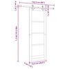 vidaXL Drzwi przesuwne ORKDAL Brązowy 73,5 x 198,5 cm
