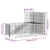 vidaXL Klatka dla zwierząt z bramką, 20 paneli, czarna, 35x35 cm, stal