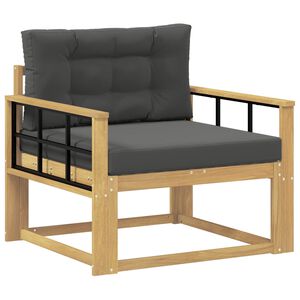 vidaXL Środkowa sofa ogrodowa Poliester Biały