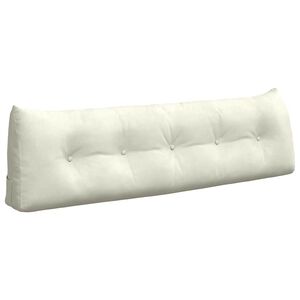 vidaXL Poduszka na plecy Kremowy 160 x 24 x 50 cm Aksamit