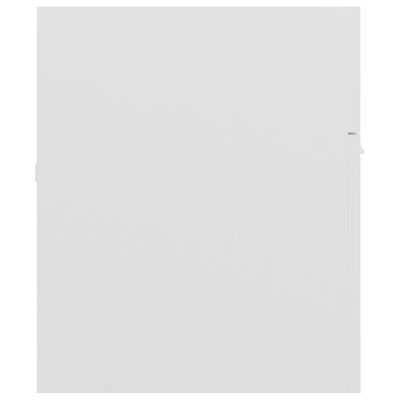 vidaXL Szafka pod umywalkę, biała, wysoki połysk, 100x38,5x46 cm