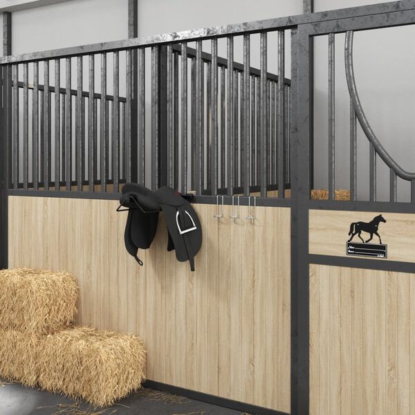 vidaXL Przenośny haczyk na karmidło, srebrny, stal galwanizowana