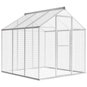 vidaXL Woliera do ogrodu, aluminiowa, 183 x 178 x 194 cm