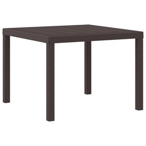 vidaXL St&oacute;ł Ogrodowy Brązowy 100 x 100 x 73 cm polirattan
