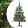 vidaXL Sztuczna choinka Ze LED Lights Zielony 150 cm PVC i Metal