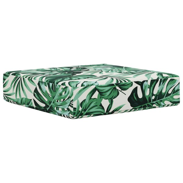 vidaXL Poduszka siedzeniowa na zewnątrz Wz&oacute;r liścia 40 x 40 x 8 cm