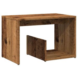 vidaXL Stolik, stare drewno, 59x36x38 cm, materiał drewnopochodny